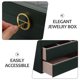 thumbnail image 3 of Elegante joyero de gran capacidad con acolchado suave para collares, pendientes, pulseras y anillos. Estuche de viaje., 3 of 6