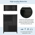 thumbnail image 5 of Shoe Cabinet and Wall Mount Coat Rack Set, 2 Storage Cubbies, Modern Shoes Organizer Cabinets with 2 Flip Drawers and Hooks, Narrow Shoe Rack Cabinet for Entryway, Hallway, 5 of 7