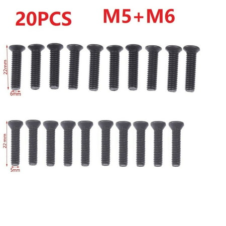

20Pcs Fixing Screw M5/M6 22mm Left Hand Thread for UNF Drill Chuck Shank Adapter