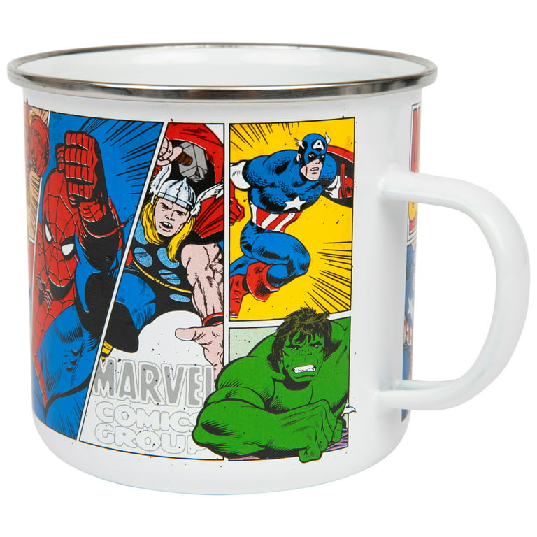 Marvel Teams 21 oz Retro Vintage Panels Camper Mug