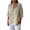BBO66-Beige, variant on Cotton Linen V Neck Blouse For Women Eyelet 3/4 Sleeve Casual Loose Tunic Tops Summer Lightweight Work Shirts Dark Gray 2XL