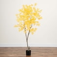 thumbnail image 4 of Nearly Natural Maple Potted Artificial Tree - 5' - Orange and Red, 4 of 7