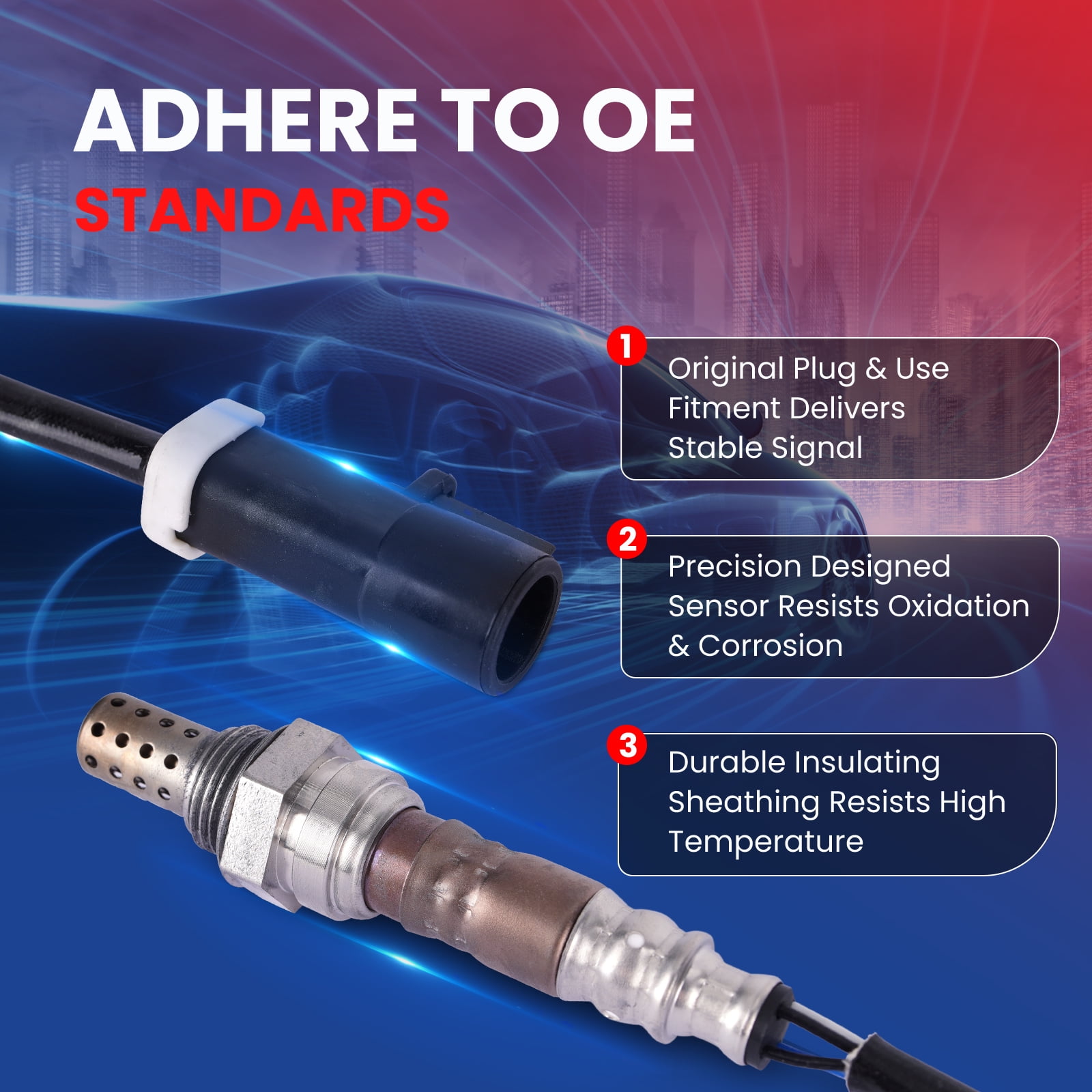 MOCA AUTOPARTS 234-4071 Downstream & Upstream O2 Oxygen Sensor Fit for 1997-2001 Ford E-150 Econoline 4.2L & 1991-1996 Ford F-150 5.8L & 2001-2011 Ford Ranger 4.0L & 2001-2010 Mazda B4000 4.0L
