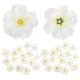 thumbnail image 1 of KAKOWELY 100 piezas de flores artificiales para hacer tú mismo, para pinzas de pelo, material pequeño para hacer tú mismo, accesorios para fotos., 1 of 4