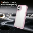 thumbnail image 3 of Compatible with iPhone 16 Plus Clear Phone Case,Drop Protection Anti-fall Rugged Heavy Duty Shockproof Military Protective Tough Durable Transparent Phone Case Cover,Pink, 3 of 7