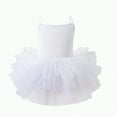 thumbnail image 2 of KPOPLK Girls Toddler Ballet Tutu Skirt Leotards V Neck Camisole Dress Dance Outfit Ballerina Gradient(White&5,3-4 Years), 2 of 4