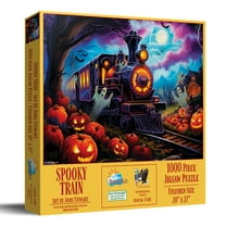 SUNSOUT INC - Spooky Train 1000 piece Jigsaw Puzzle for Adults by Artist: John Stewart - Finished Size 20" x 27" - MPN# 77208