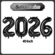 thumbnail image 2 of Globos de aluminio Villorem 2026 negros, 40 cm, feliz año nuevo, 4 unidades, 2 of 7