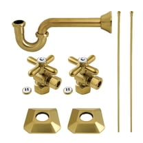 Kingston Brass KPK130P7 Trapeze Modern Plumbing Sink Trim Kit with P-Trap, Brushed Brass