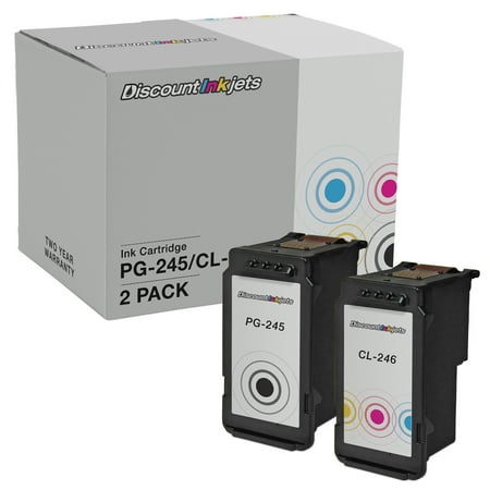 DI Ink Cartridge Replacement for Canon PG-245 & CL-246 (Black, Color, 2-Pack) Compatible with Canon PIXMA: iP2820, MG2420, MG2520, MG2522, MG2525, MG2555, MG2920