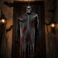 thumbnail image 6 of Diceymbol Halloween Skeleton Grim Reaper Outdoor Hanging Prop for Front Yard Halloween Decorations 35 Inch, 6 of 9