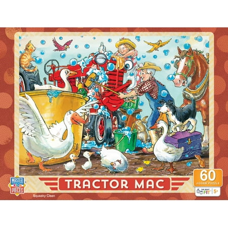 UPC: 0705988121104 | MasterPieces 60 Piece Jigsaw Puzzle – Tractor Mac Squeaky Clean – 14 x19