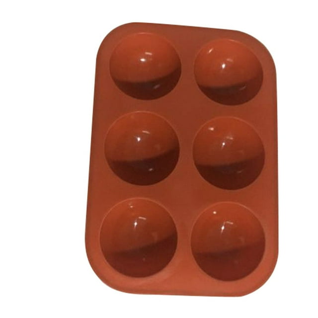 Toystoory Moldes de silicona para jabón de media esfera, 4 colores, 6 agujeros, utensilios para decoración de pasteles, pudín, gelatina, Herramientas y accesorios para hornear