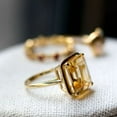 thumbnail image 3 of 2Ct Emerald Cut Lab Craeted Citrine Diamond Wedding Ring 14K White Gold Plated 925 Silver, 3 of 4