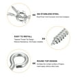 thumbnail image 3 of Uxcell 35Pack 304 Stainless Steel 20x10mm Small Eye Screws Mini Eye Pins, Silver, 3 of 6