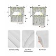 thumbnail image 5 of Watercolor Floral Swag Kitchen Curtains Sets for Windows 24 Inch Length, Spring Flowers Birds Plants Gray Plaid Short Window Curtain Panels Swags Valances and Tiers 3 Piece Set for Cafe/Dining Room, 5 of 5