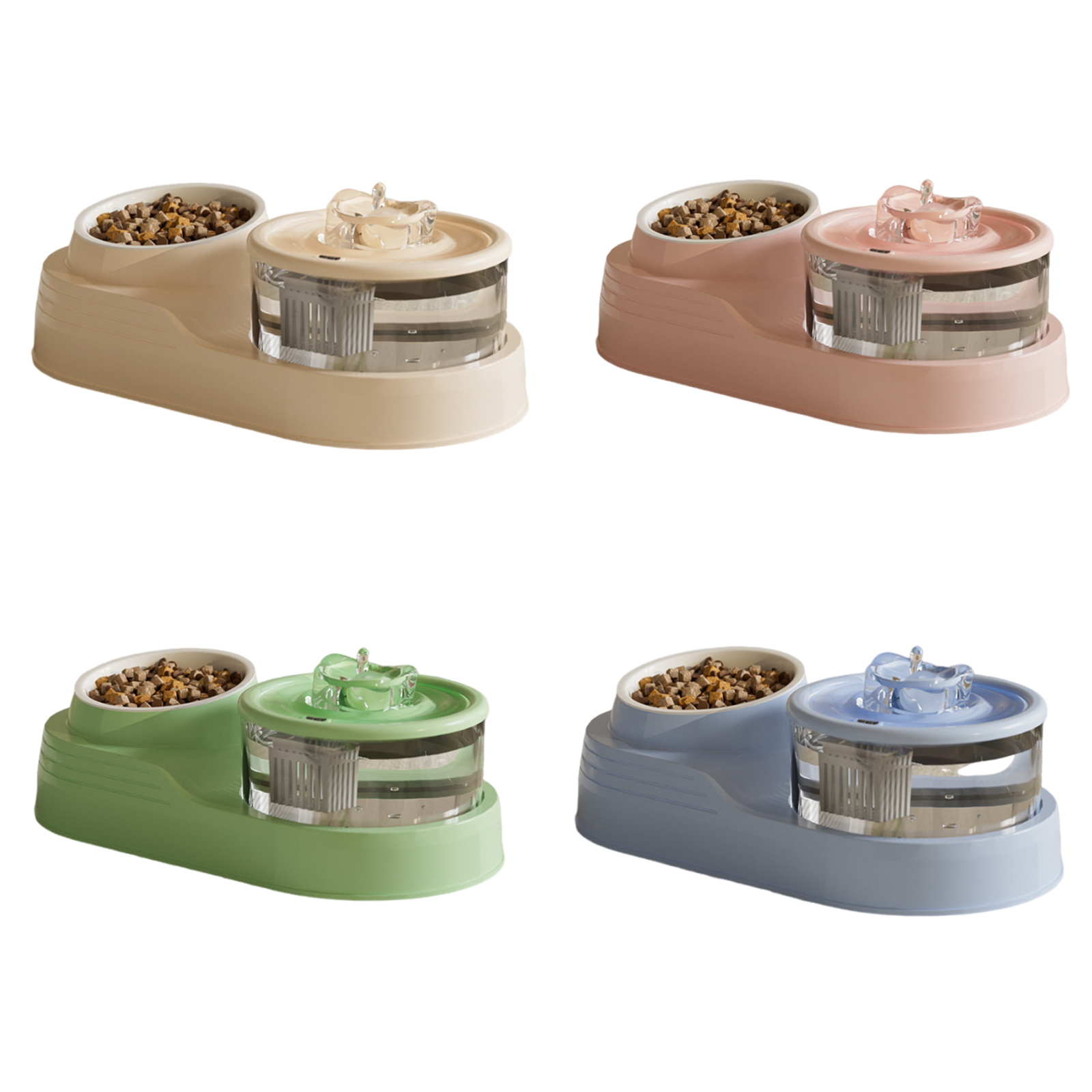 Dog Cats Water Dispenser Automatic Feeders Set Small Automatic Bowl Dispenser for Home or Travel