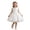 White, variant on Girls Lace Tulle Party Dress for Kids Flower Girl Wedding Formal Sleeveless V-Neck A-Line Princess Gown Pink 2-8 Years,Size 6-7 T