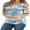Flower Light Blue, variant on Womens Summer T Shirts Strappy Short Sleeve Tunic Tops Strappy Cold Shoulder Blouse