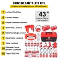thumbnail image 3 of Kit de etiquetado Lockout VEVOR, cerradura con llave de 43 piezas con candados, 3 of 9