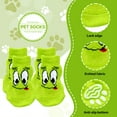 thumbnail image 2 of TELOLY 4Pcs Dog Socks,Eye Pattern Dog Socks to Prevent Licking Paws,Slip Resistance Paw Socks,Green, 2 of 7