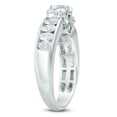 thumbnail image 2 of SZUL Women's 2 Carat TW Oval Diamond Three Stone Ring in 14K White Gold, 2 of 5