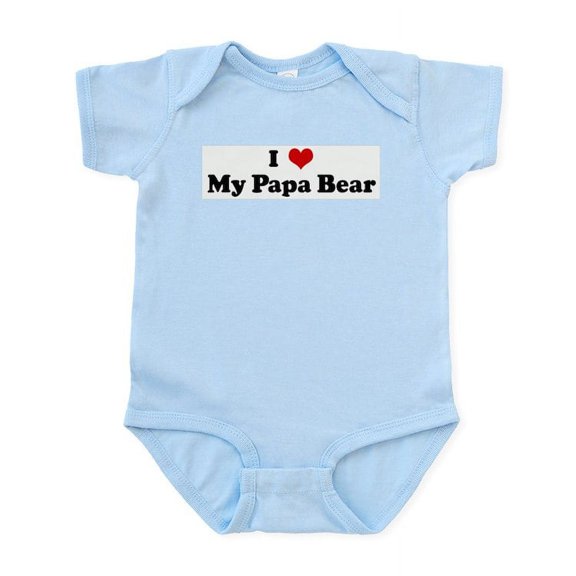 CafePress - I Love My Papa Bear Infant Bodysuit - Baby Light Bodysuit, Size Newborn - 24 Months