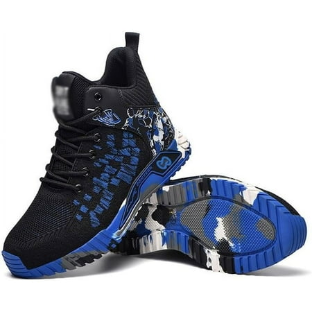 Steel Toe Shoes for Men Lightweight Indestructible Safety Protective Shoes Comfortable Breathable Work Sneakers