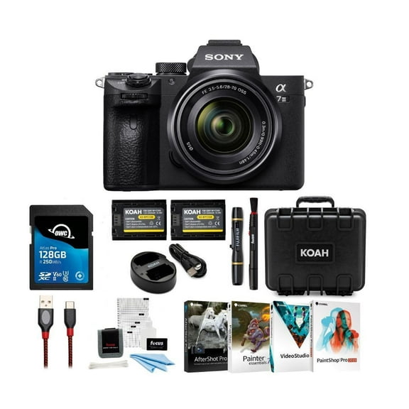 Sony a7 III Full Frame Mirrorless Camera with 28-70mm Lens Essentials Bundle