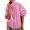 Pink, variant on PUWEI Women's Chelsea Funnel-Neck Casual Jacket Oversized Zip Up Bomber Jacket with Pockets
