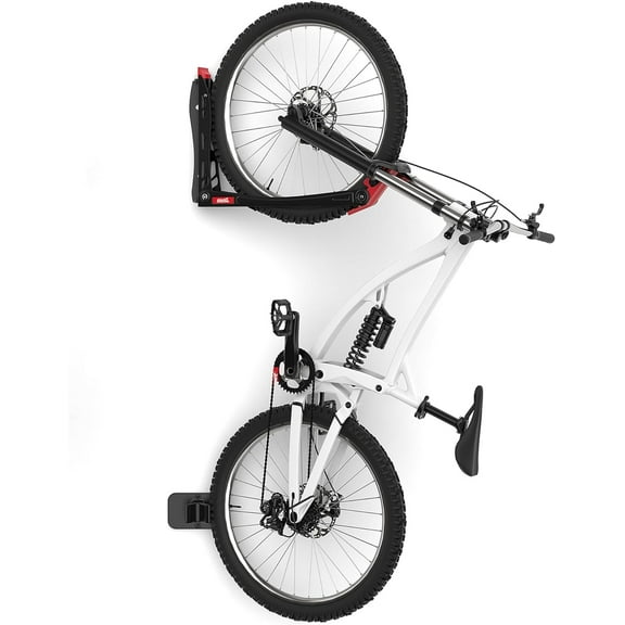 BIKEPAL No Lift Swivel Bike Rack, Space Saving Vertical Wall Mount Bike Holder for Garage Storage (1 Pack)