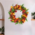 thumbnail image 5 of Taotanxi Artificial Tulip Garland，6.56ft Flowers Garland with Green Leaves Wreath Flower Hanging Vines for Wall Home Wedding Indoor Outdoor Decor, 5 of 9