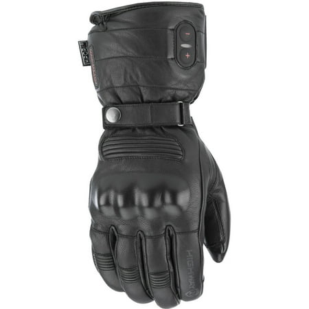 Highway 21 Radiant Heated Men's Cold Weather Motorcycle Leather Glove Waterproof Black Size