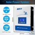 thumbnail image 2 of Controlador de carga solar POWLAND 100A MPPT 12-48V con pantalla LCD, 2 of 6