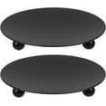 thumbnail image 4 of QIDITONG 2pcs Iron Candle Holders Candle Holders Pillar Candles Trays Decorative Candle Holders Base Table Centerpiece For Weddings Parties Home Decor, 4 of 5