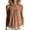 Khaki1, variant on Womens Cotton Camisole Summer Casual Sleeveless Crewneck Spaghetti Strap Tank Tops Solid Color Lightweight Soft Comfy Blouses