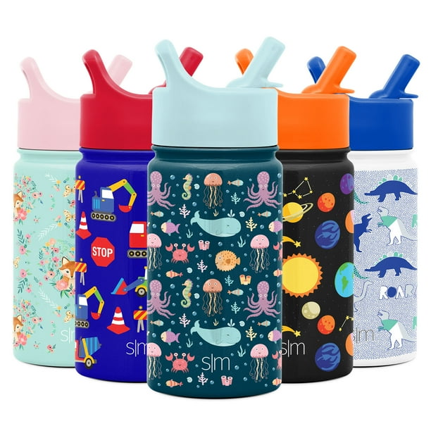 Simple Modern 14oz Summit Kids Water Bottle Thermos with Straw Lid Dishwasher Safe Vacuum