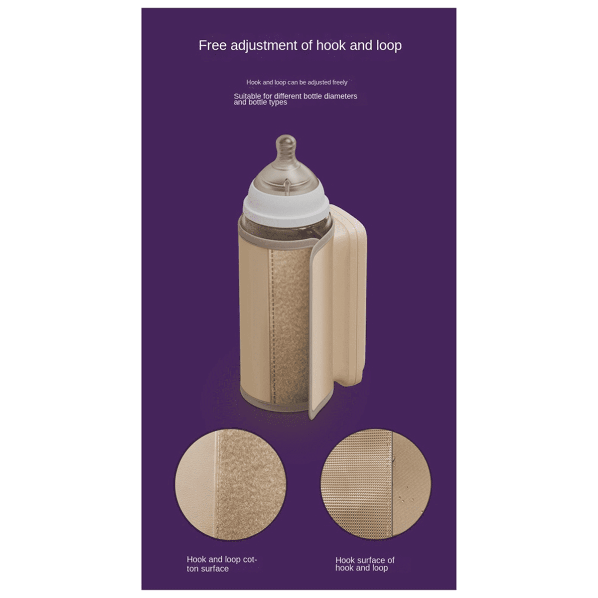 Bottle Heating Jacket 6Levels Adjustment Temperature Display Night Light Lighting Portable Baby Bottle Heater 6000Amh B