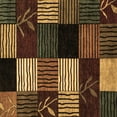 thumbnail image 1 of Ahgly Company Machine Washable Indoor Square Abstract Brown Modern Area Rugs, 6' Square, 1 of 4