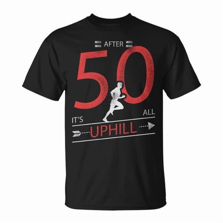 Running 50 Years Old 50th Birthday Graphic Tee – Unisex Adult Cotton T-Shirt with Marathon Design – Casual Comfortable Top for Milestone Celebration or Gift for Runners Size 2XL Color Black