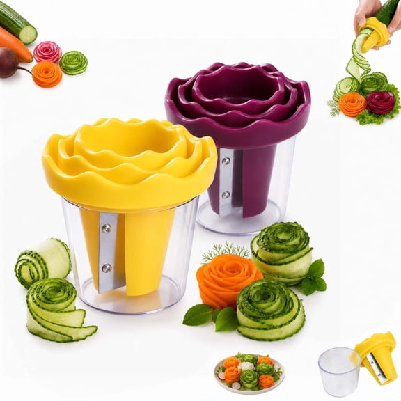Manual Vegetable Spiralizer and Curler for Rose Flower Carving( MIX)