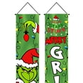 thumbnail image 2 of Cortina de puerta de monstruos navideños, tema festivo de 180x30cm para decoración de puertas navideñas, 2 of 7