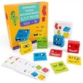 thumbnail image 4 of Bloques de construcción de cubos de Rubik que cambian de cara Juguetes para niños Beneficio Inteligencia Juegos de mesa entre padres e hijos Juguetes de nivel de desafío de madera, 4 of 6