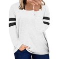 thumbnail image 2 of Blusa de manga larga que combina con todo el cuello redondo cómoda de ocio de moda para mujer Pompotops FGAJ10179, 2 of 8