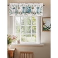 thumbnail image 2 of Fall Thanksgiving Valances for Windows White Blue Pumpkin Leaves Linen Texture Rod Pocket Curtains Valance Short Window Treatment Drapes for Living Room, Bedroom Bathroom 60"&nbsp;W x 18" L, 2 of 5