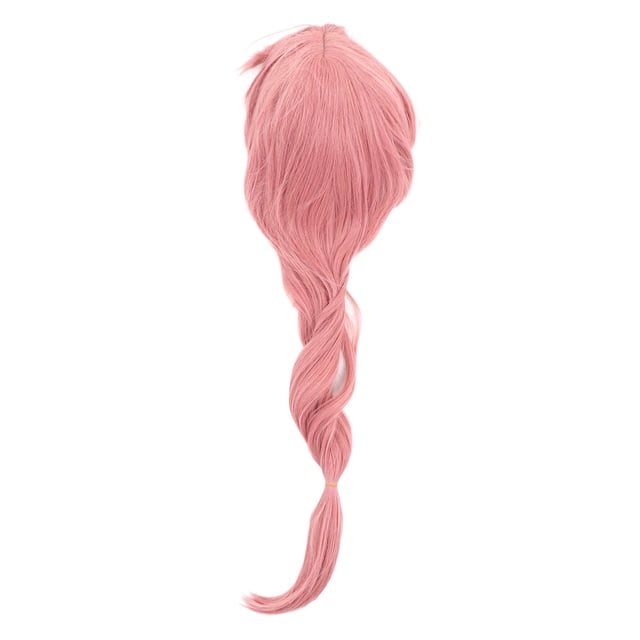 Peluca recta rosa larga para mujer, peluca ajustable y cómoda para maquillaje de fiesta.