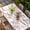 Brown, variant on Brown Stripes Table Cloths for 5 Foot Rectangle Tables, Minimalism Ombre Waves Abstract Textures Patio Waterproof Elastic Fitted Tablecloths, Washable Rectangular Table Cover for Camping