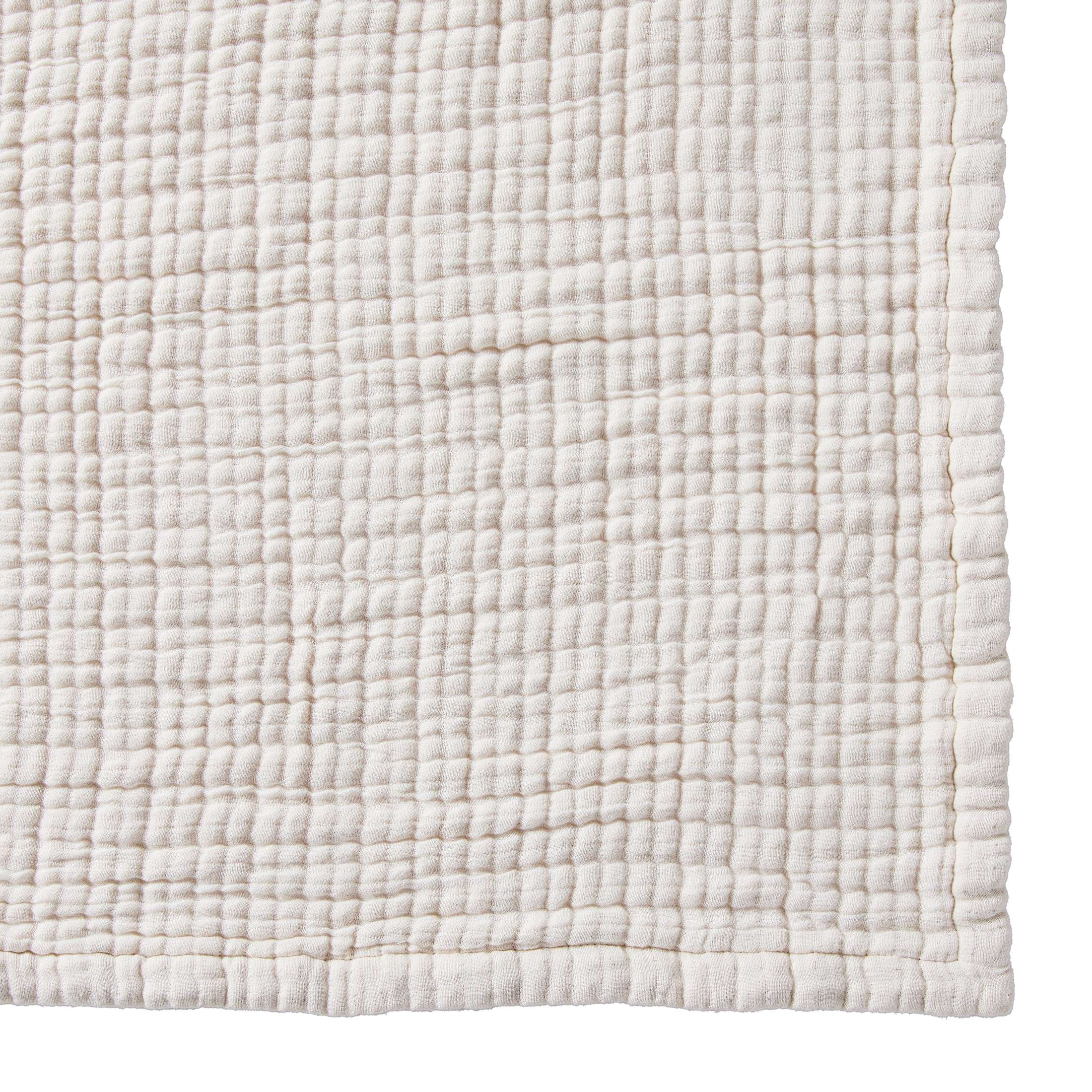 Better Homes & Gardens Luxury Gauze Reversable Cotton Bed Blanket, Arctic White, Full/Queen