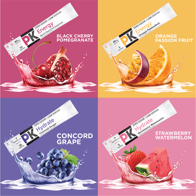 Pure Kick Energy & Hydration Powder Drink Mix Variety Pack, 30 Count Packets