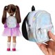 thumbnail image 1 of Mochila de muñeca holográfica para niños, diseño iridiscente de 18 pulgadas, multifuncional para libros y juguetes para preescolar y guardería, 1 of 8